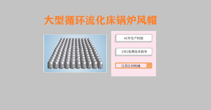 大型循環(huán)流化床鍋爐風(fēng)帽
